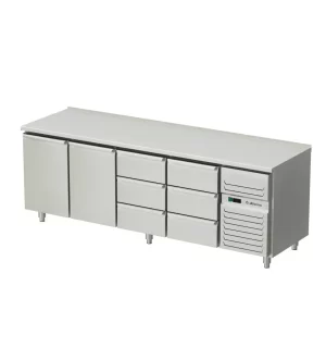 Platt kylbord med 2 dörrar och 6 lådor AT-KHT2-240-1133-A
