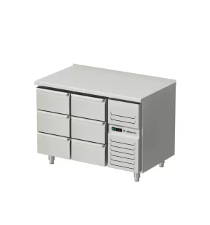 Platt kylbord med 6 lådor AT-KHT-120-33-A