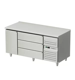 Platt kylbord med dörrar och 3 lådor AT-KHT2-170-13-A