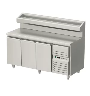 Kylbord med upphöjd kylkanal och 3 dörrar AT-KHK3-170-111-H