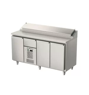 Kylbord med monoblocksystem, med dörrar och låda AT-MKB-1675-1111-P