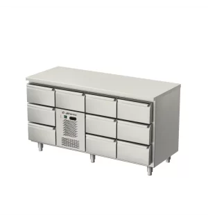 Kylbord med monoblocksystem, med lådor AT-MKHT-1635-3133-P